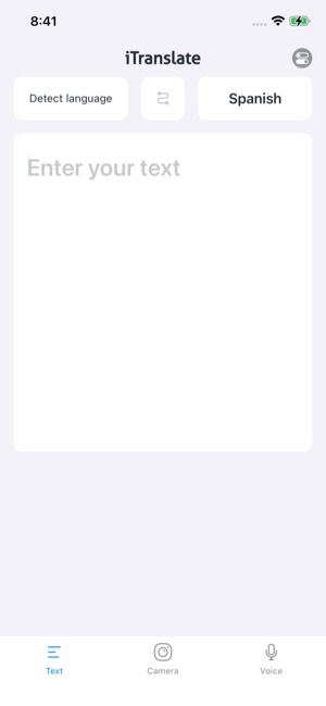 iTranslate screen 19: Home