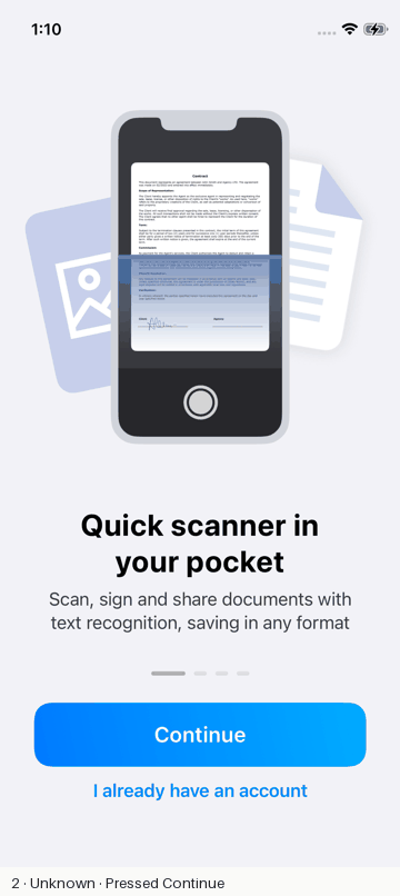 Scanner recorded flow