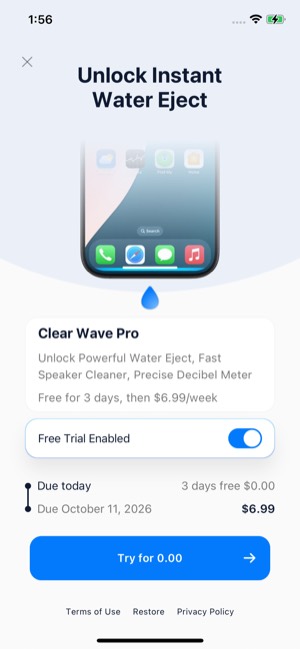 ClearWave screen 9: Paywall