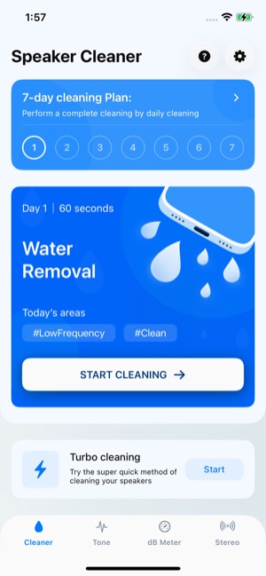 ClearWave screen 13: Home
