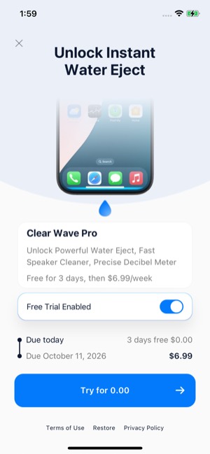ClearWave screen 19: Paywall