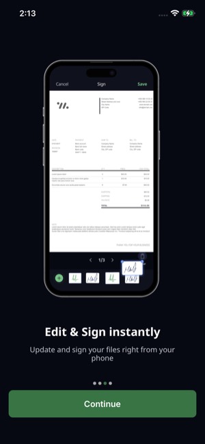 ScanShot screen 4: Unclassified