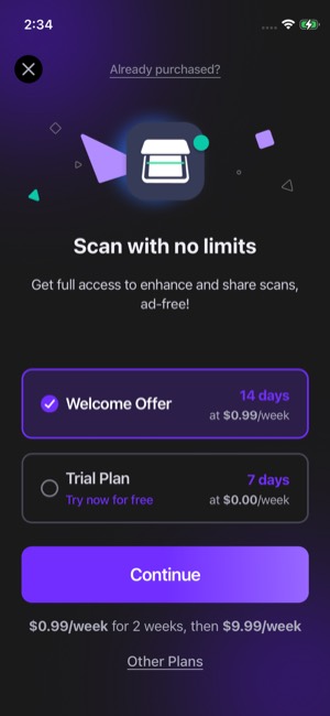 Scan Hero screen 17: Paywall