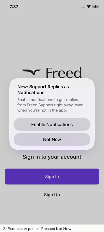 Freed AI recorded flow