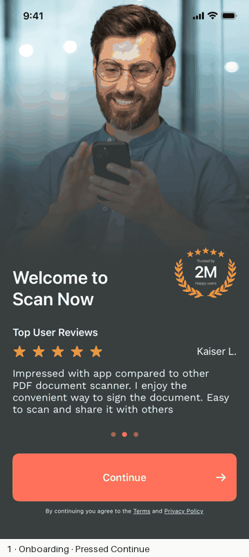 Scan Now recorded flow