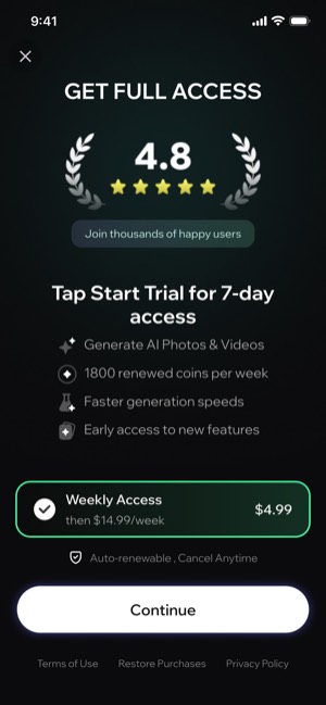 Vixel AI screen 13: Paywall