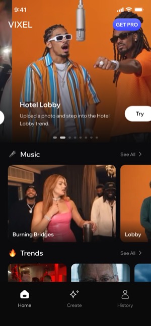 Vixel AI screen 15: Home