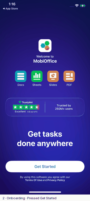 MobiOffice recorded flow