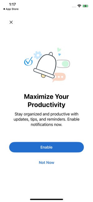 MobiOffice screen 9: Permission primer