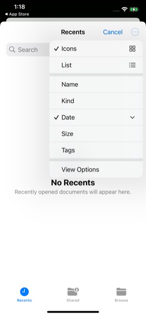 MobiOffice screen 14: Home