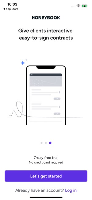 HoneyBook screen 4: Paywall