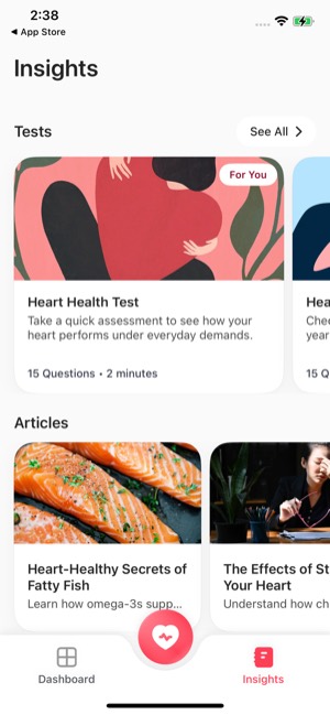 HeartBeat screen 8: Home