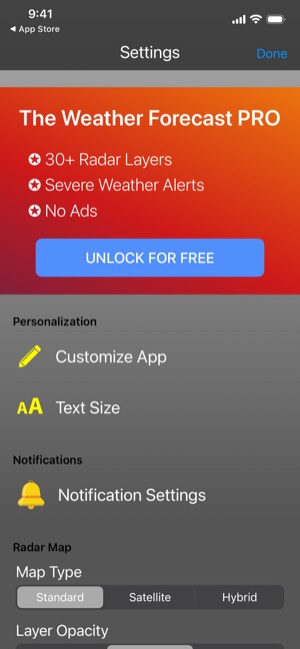 The Weather screen 8: Onboarding