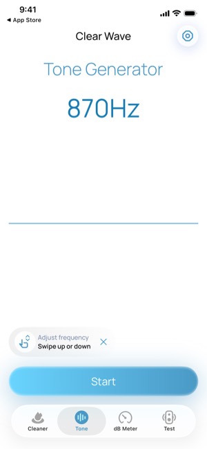Clear Wave screen 10: Onboarding