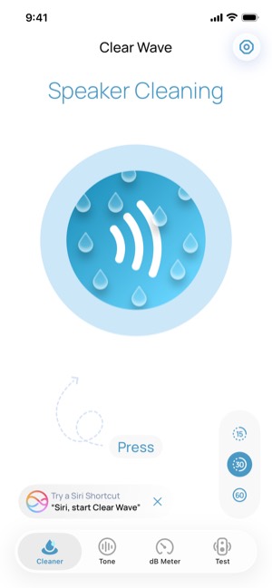 Clear Wave screen 15: Home