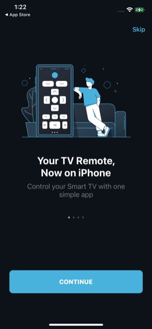 TV Remote * screen 1: Onboarding