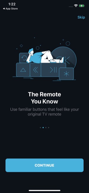TV Remote * screen 2: Onboarding