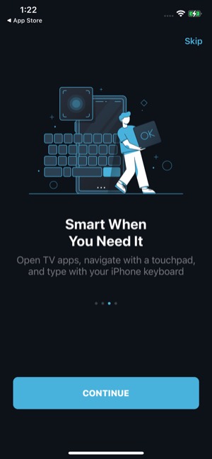 TV Remote * screen 3: Onboarding