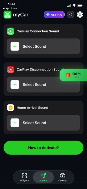 myCar screen 11: Home