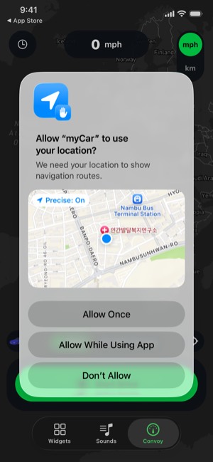 myCar screen 12: Home
