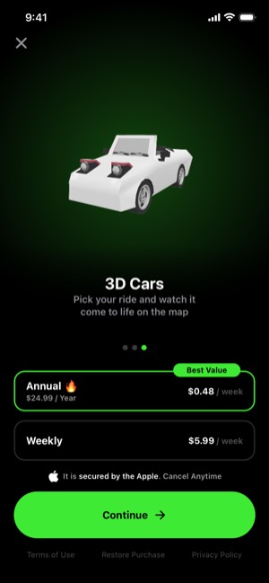myCar screen 14: Paywall