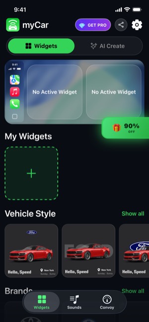 myCar screen 15: Home