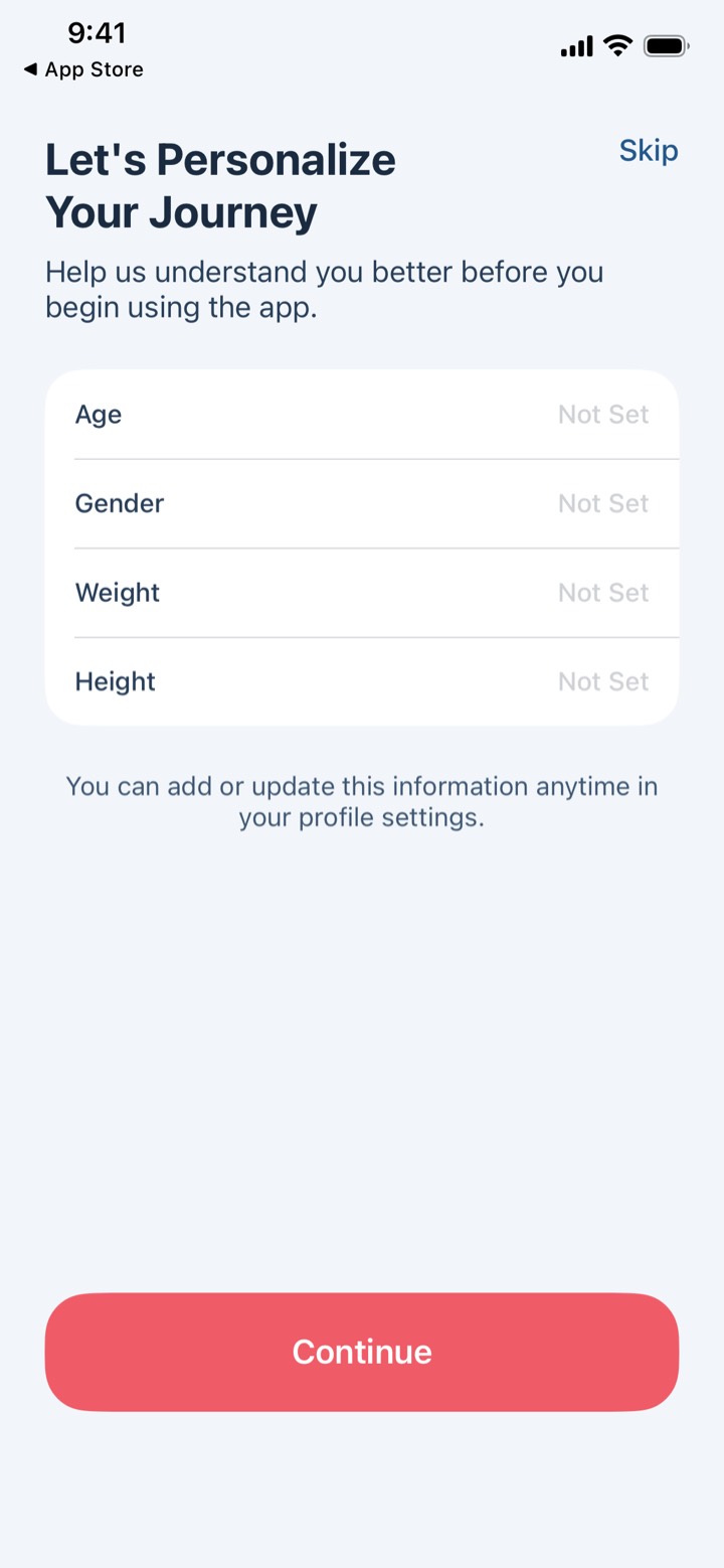 Heartica screen 10: Onboarding