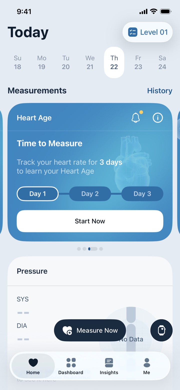 Heartica screen 23: Home