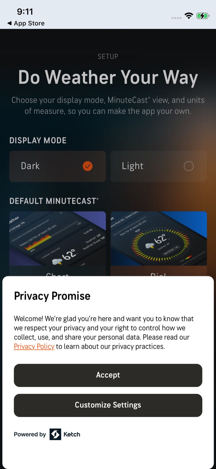 AccuWeather screen 10: Onboarding