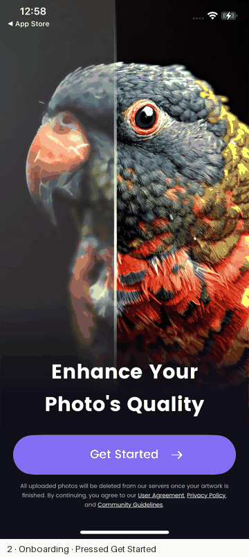 AI Photo flow, with the offer shown after closing the paywall