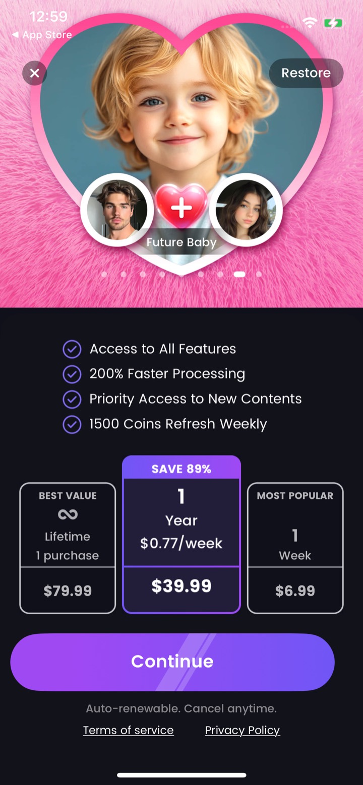 AI Photo screen 7: Offer screen