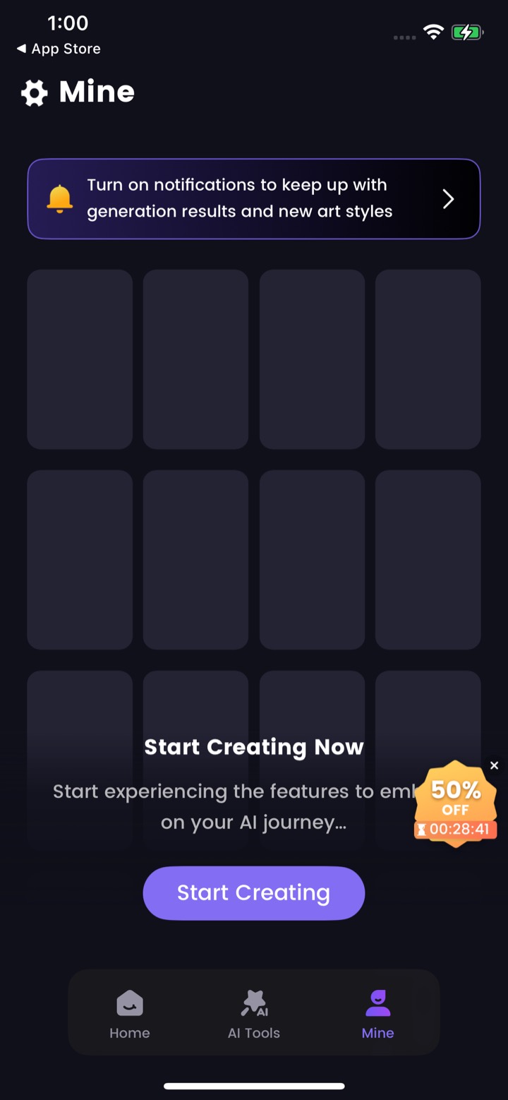 AI Photo screen 12: Home