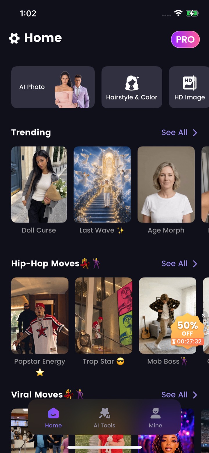 AI Photo screen 16: Home