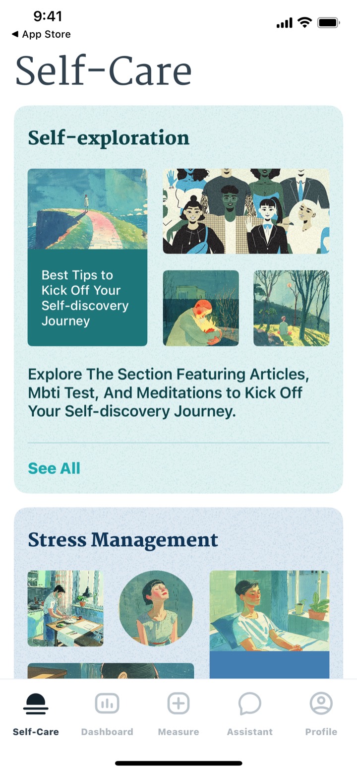 BalanceMe screen 5: Home