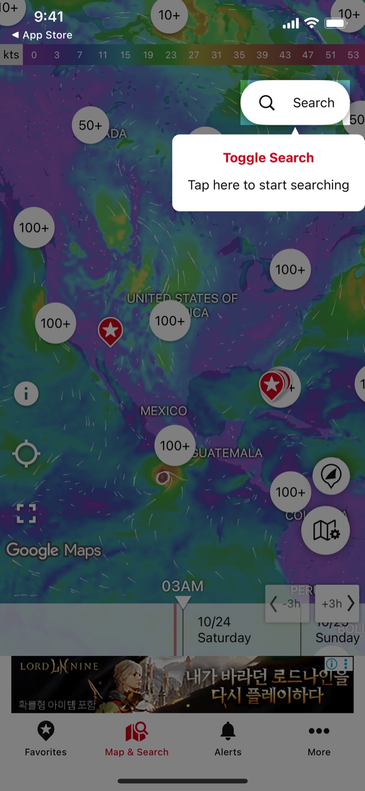 Windfinder screen 4: Coach mark