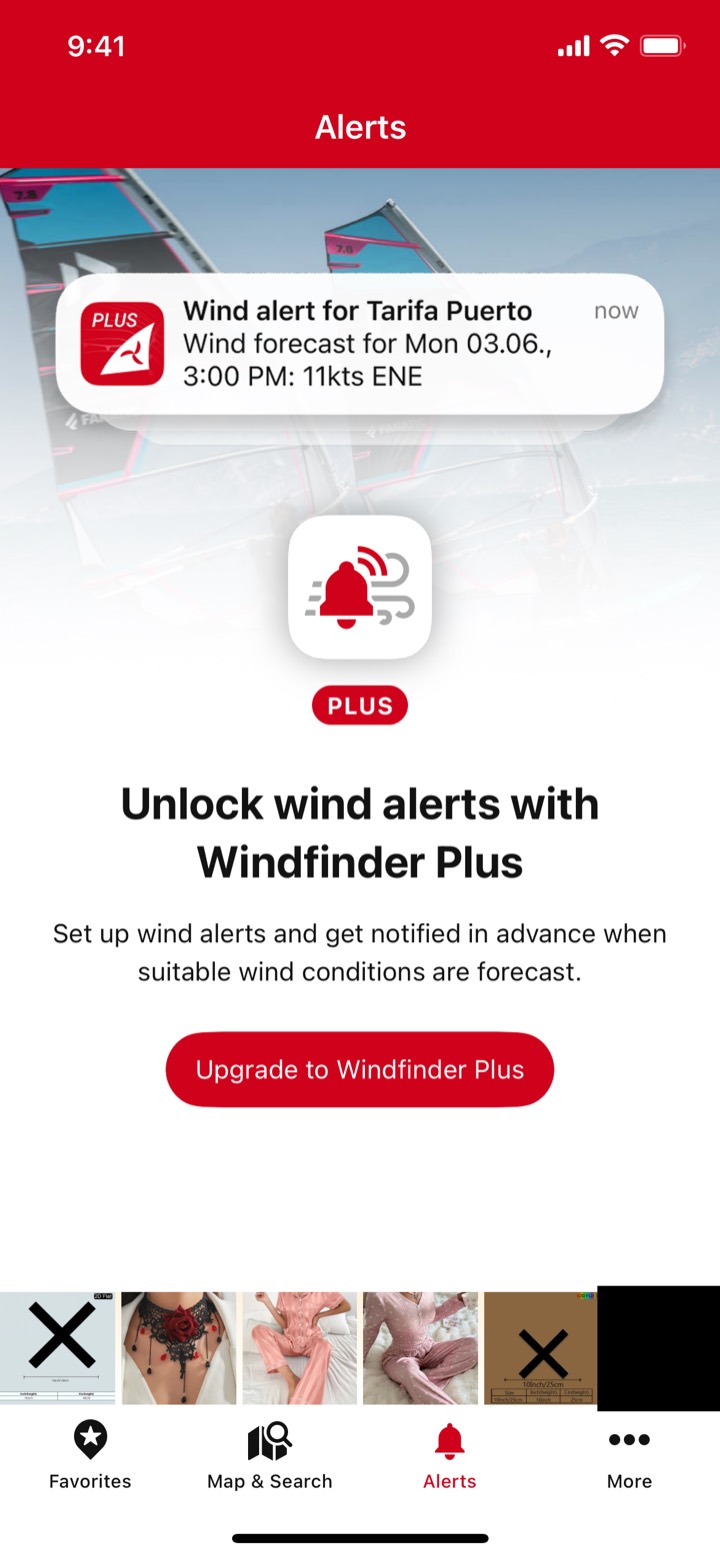 Windfinder screen 6: Home