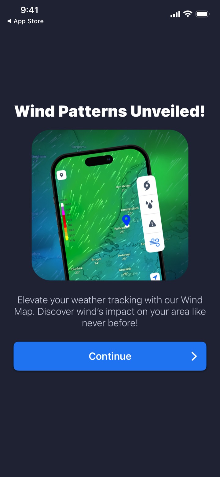 Storm Tracker° screen 4: Onboarding