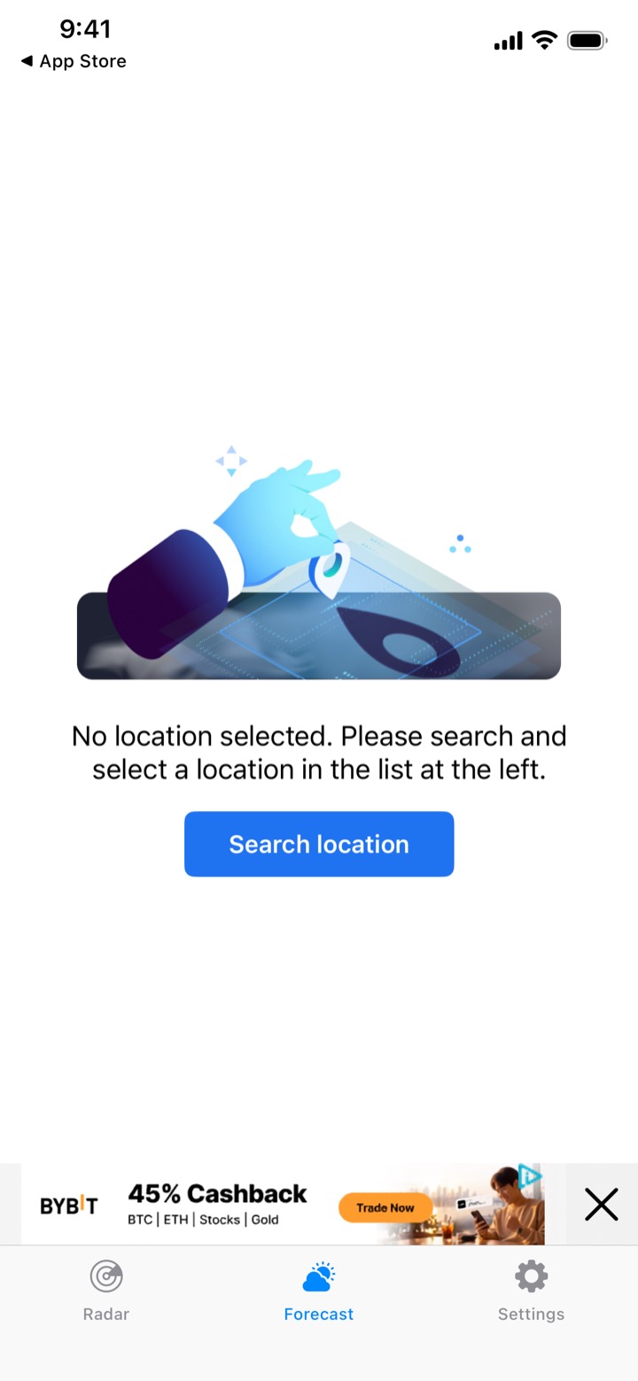 Storm Tracker° screen 12: Home